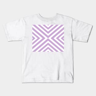 Abstract triangles geometric pattern - purple and white. Kids T-Shirt